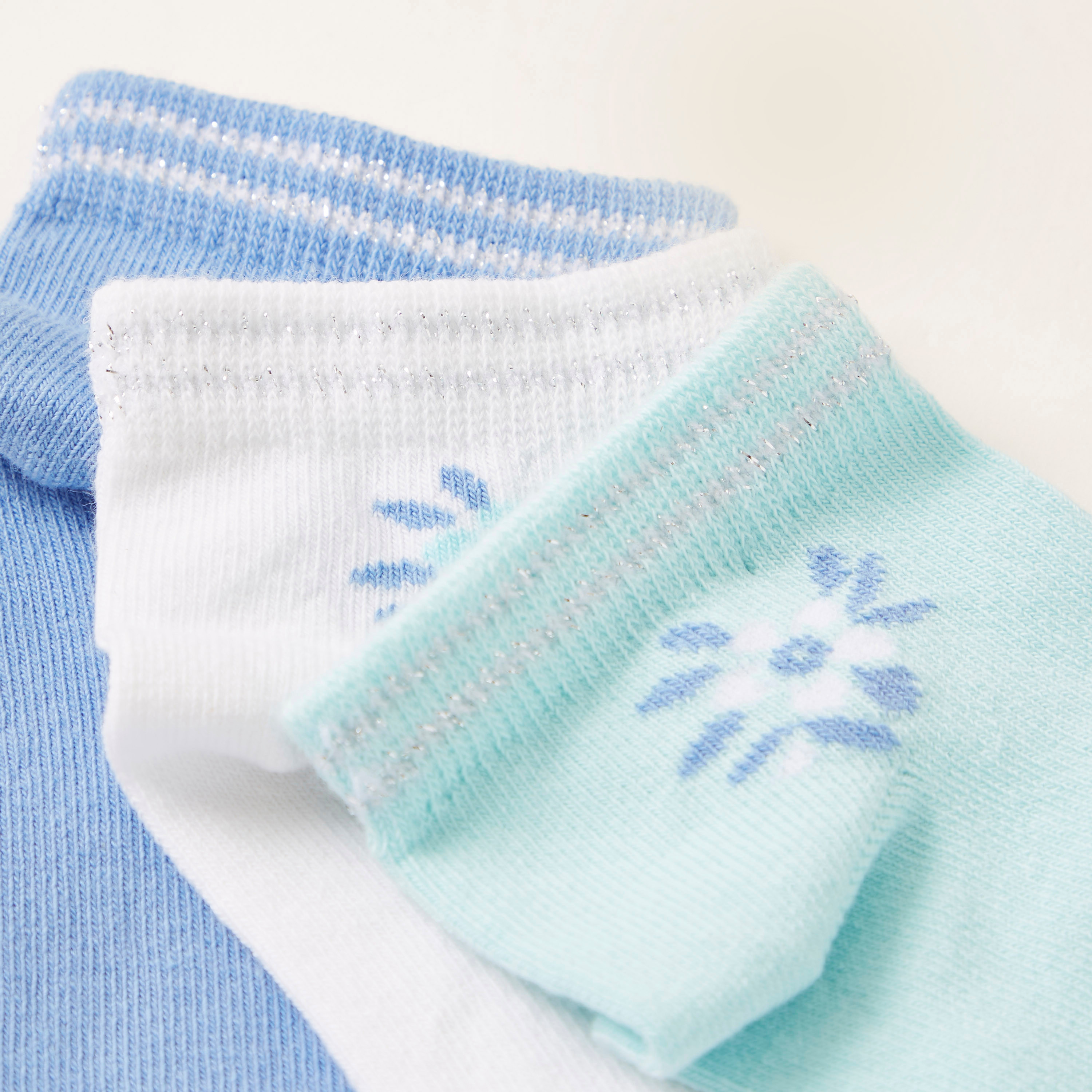 Juniors Printed Socks - Set of 3-baby-girls-accessories-socks-image-4
