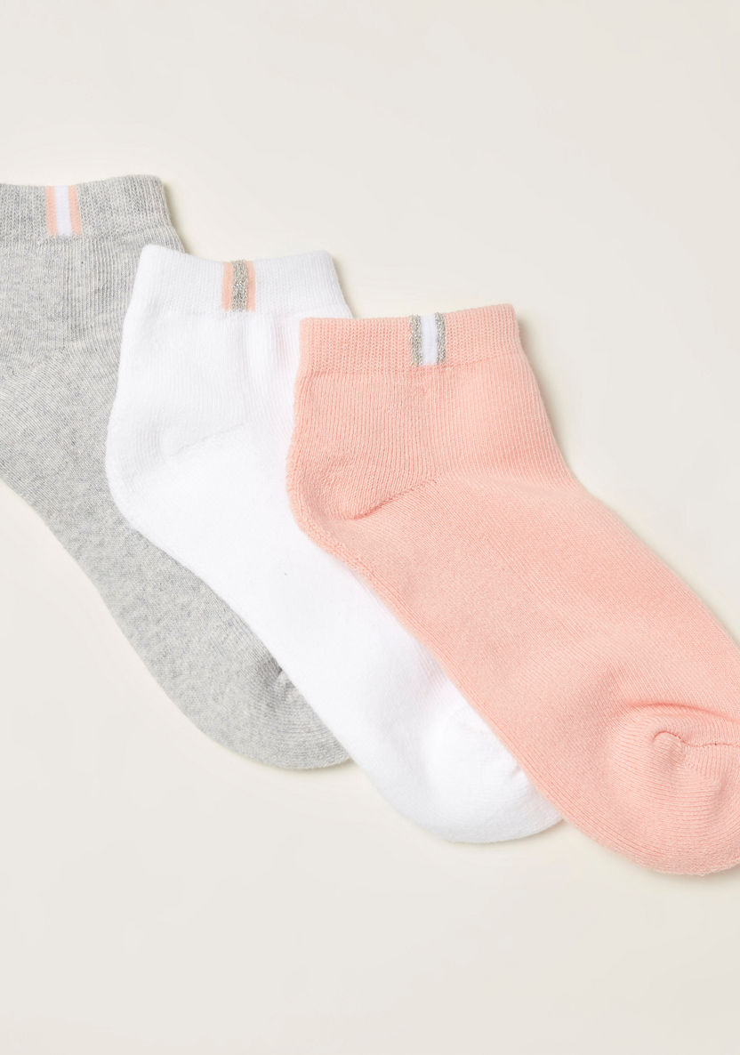 Juniors Solid Ankle Length Socks - Set of 3-Socks-image-1