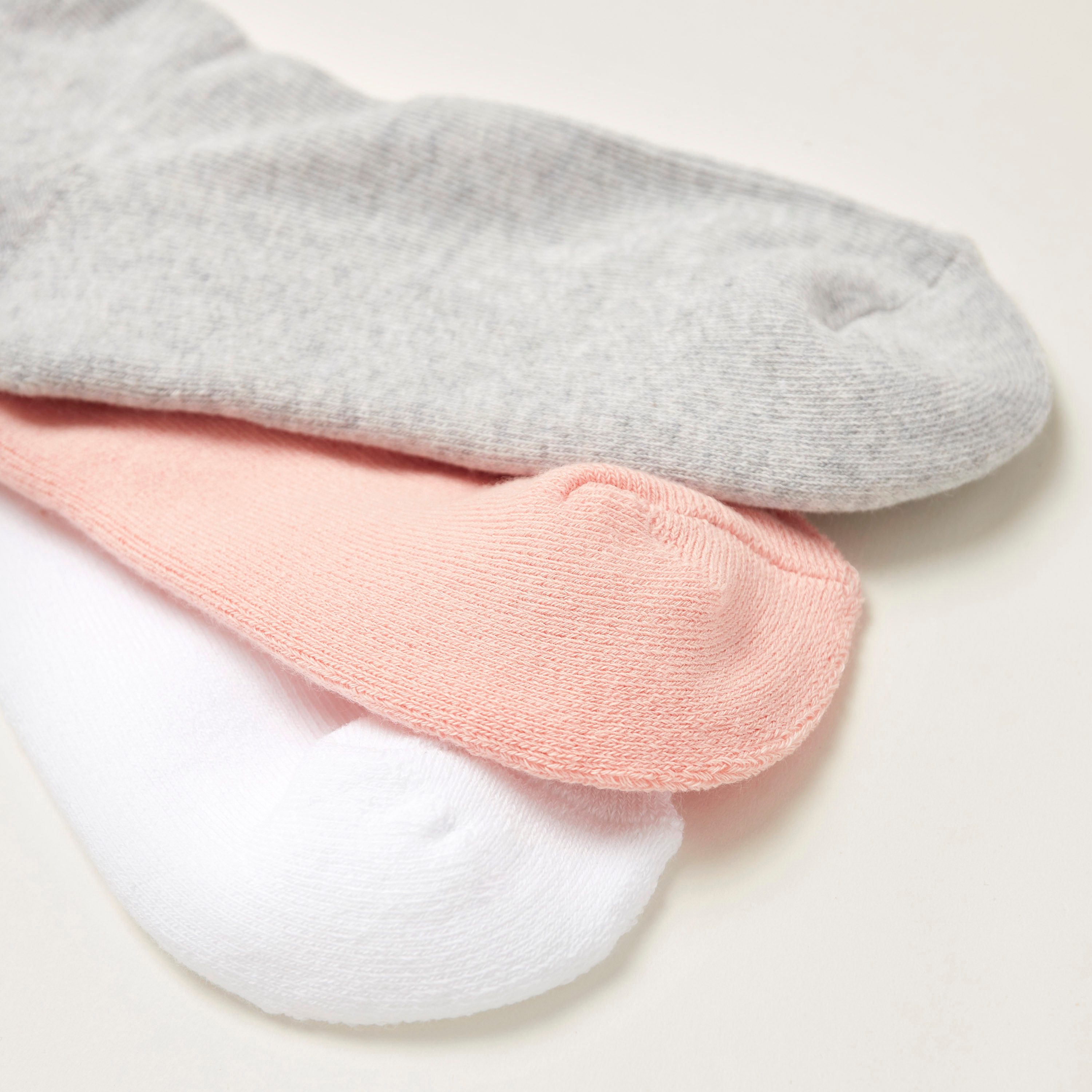 Juniors Solid Ankle Length Socks - Set of 3-girls-accessories-socks-image-4