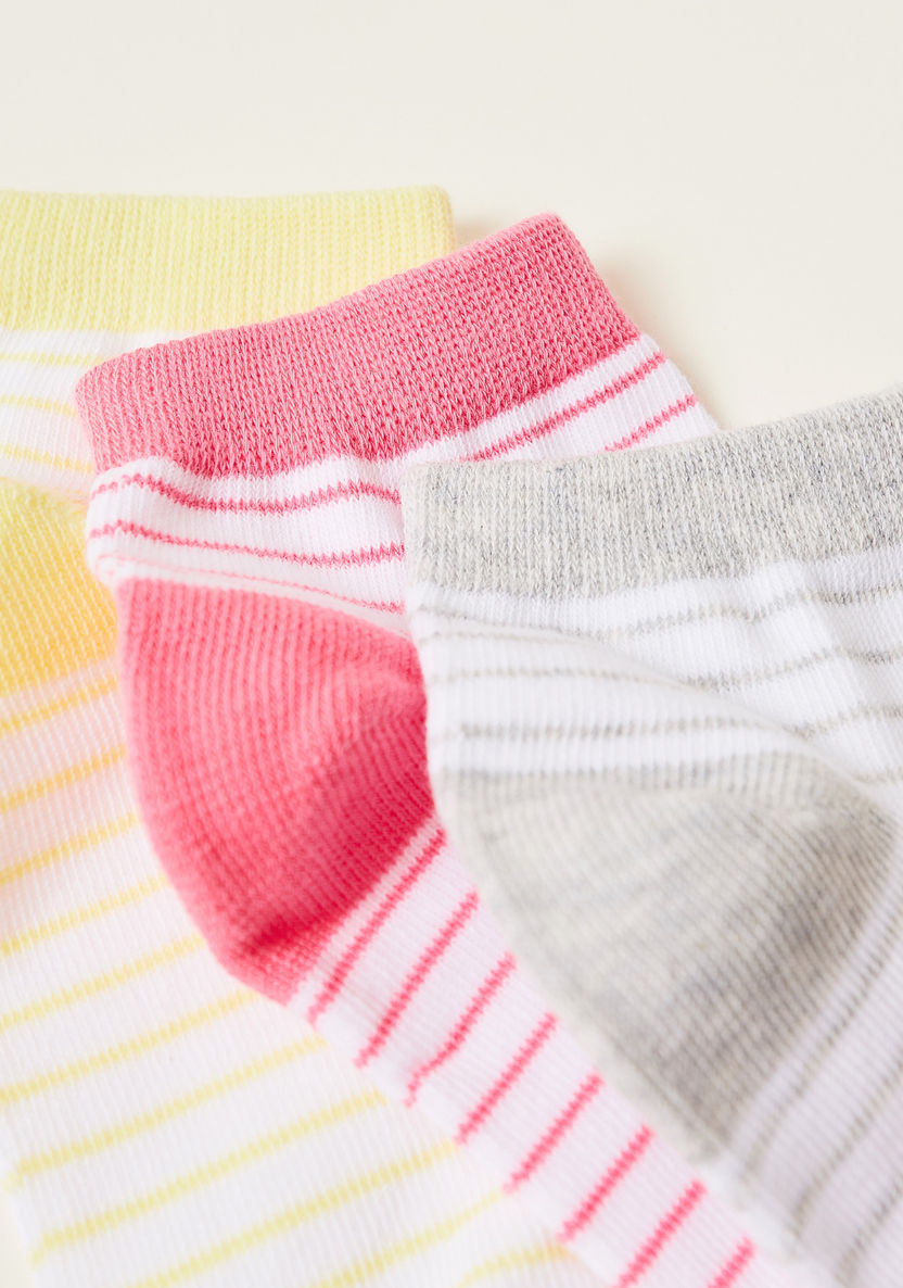 Juniors Striped Ankle-Length Socks - Set of 3-Socks-image-2