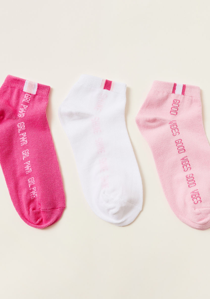 Juniors Printed Ankle-Length Socks - Set of 3-Socks-image-0