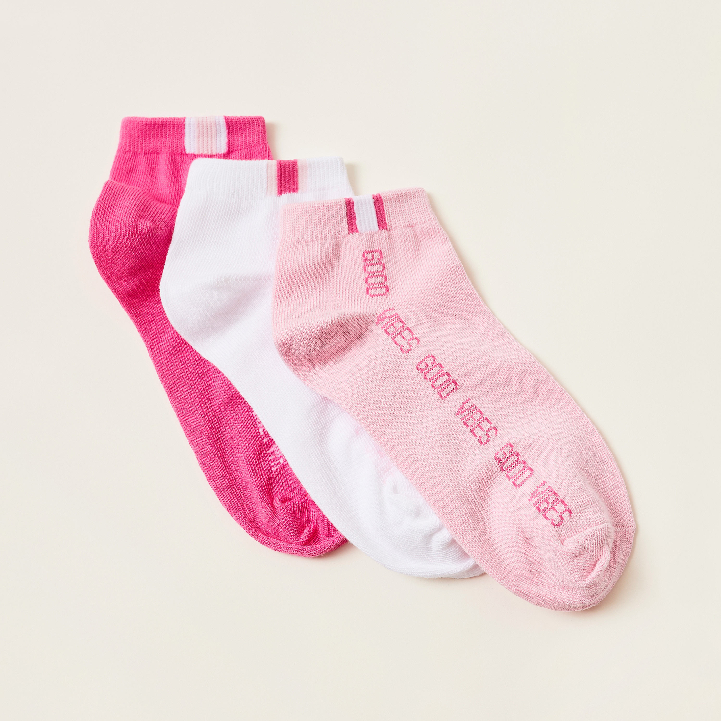 Juniors Printed Ankle-Length Socks - Set of 3-girls-accessories-socks-image-2
