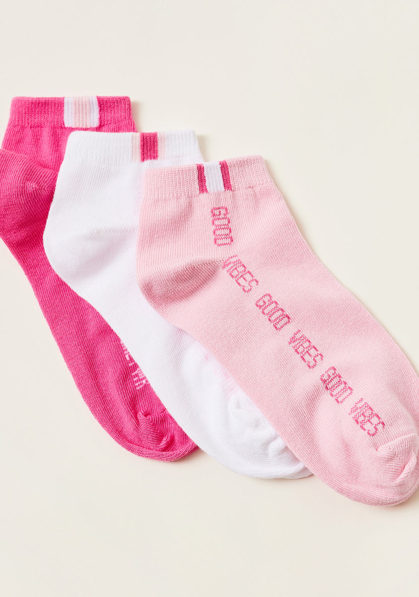 Juniors Printed Ankle-Length Socks - Set of 3-Socks-image-1