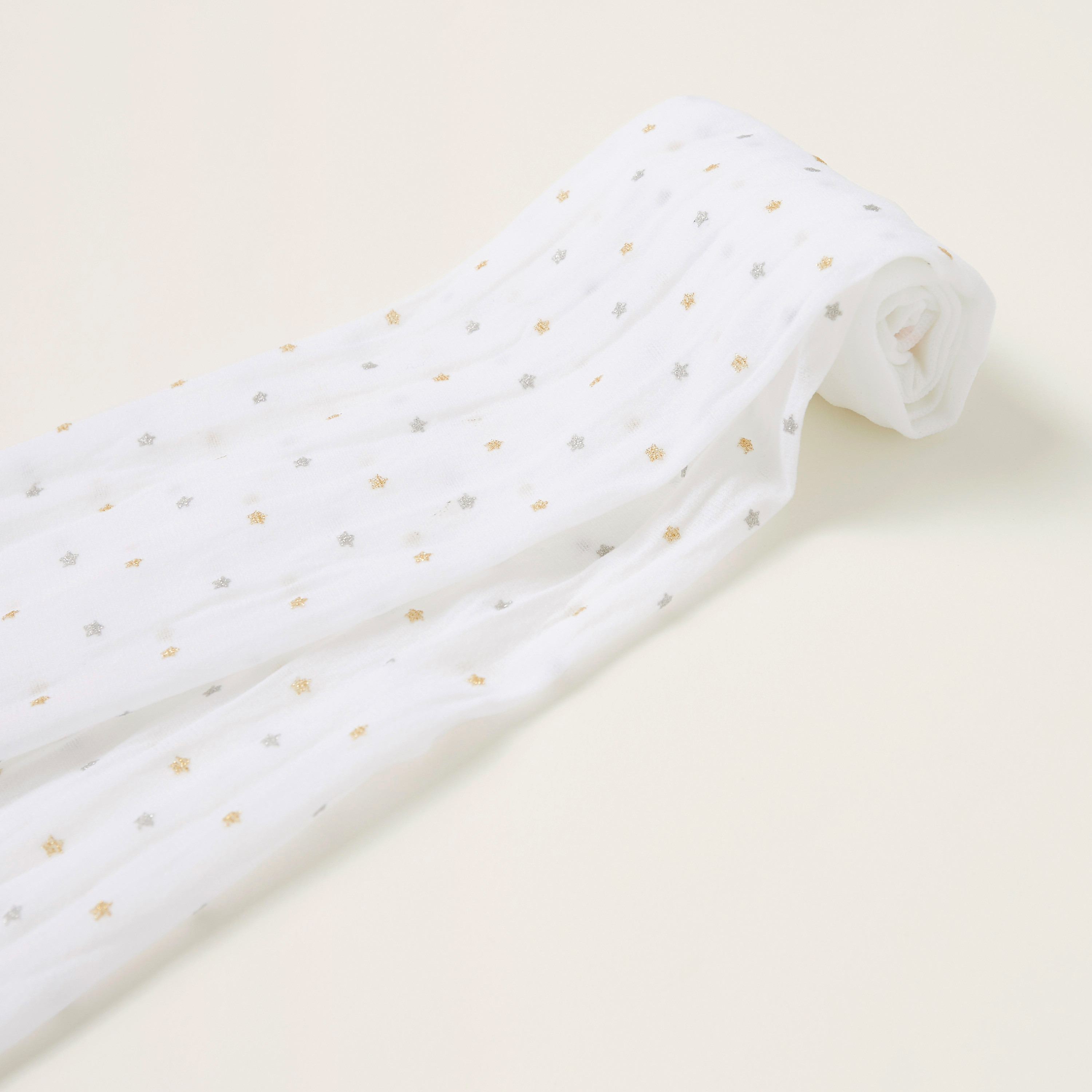 كولون بنجوم بارزة الملمس وخصر مطاطي من جونيورز-girls-accessories-socks-image-2