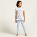 Juniors Floral Print T-shirt and Full Length Pyjama Set-Nightwear-thumbnail-0