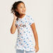 Juniors Floral Print T-shirt and Full Length Pyjama Set-Nightwear-thumbnail-1
