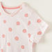 Juniors Polka Dot Print Round Neck Night Dress with Short Sleeves-Nightwear-thumbnail-1