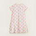 Juniors Polka Dot Print Round Neck Night Dress with Short Sleeves-Nightwear-thumbnail-3