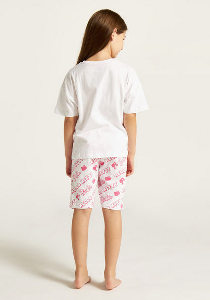 Sanrio Hello Kitty Print T-shirt and Shorts Set