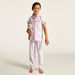Barbie Print Notched Collar Shirt and Pyjama Set-Nightwear-thumbnail-0