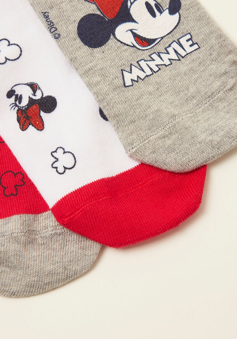 Disney Mickey Mouse Print Ankle Length Socks - Set of 3-Multipacks-image-3