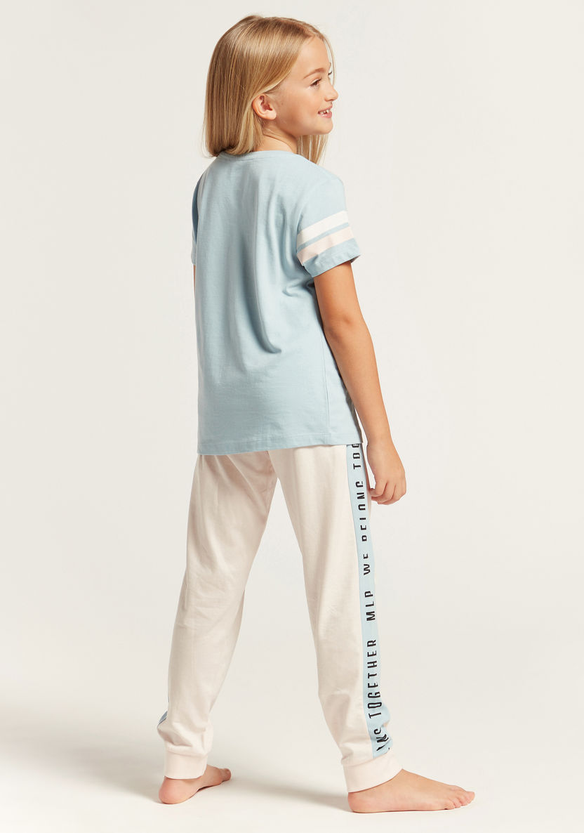 Hasbro Printed Short Sleeves T-shirt and Full-Length Pyjama Set-Nightwear-image-4