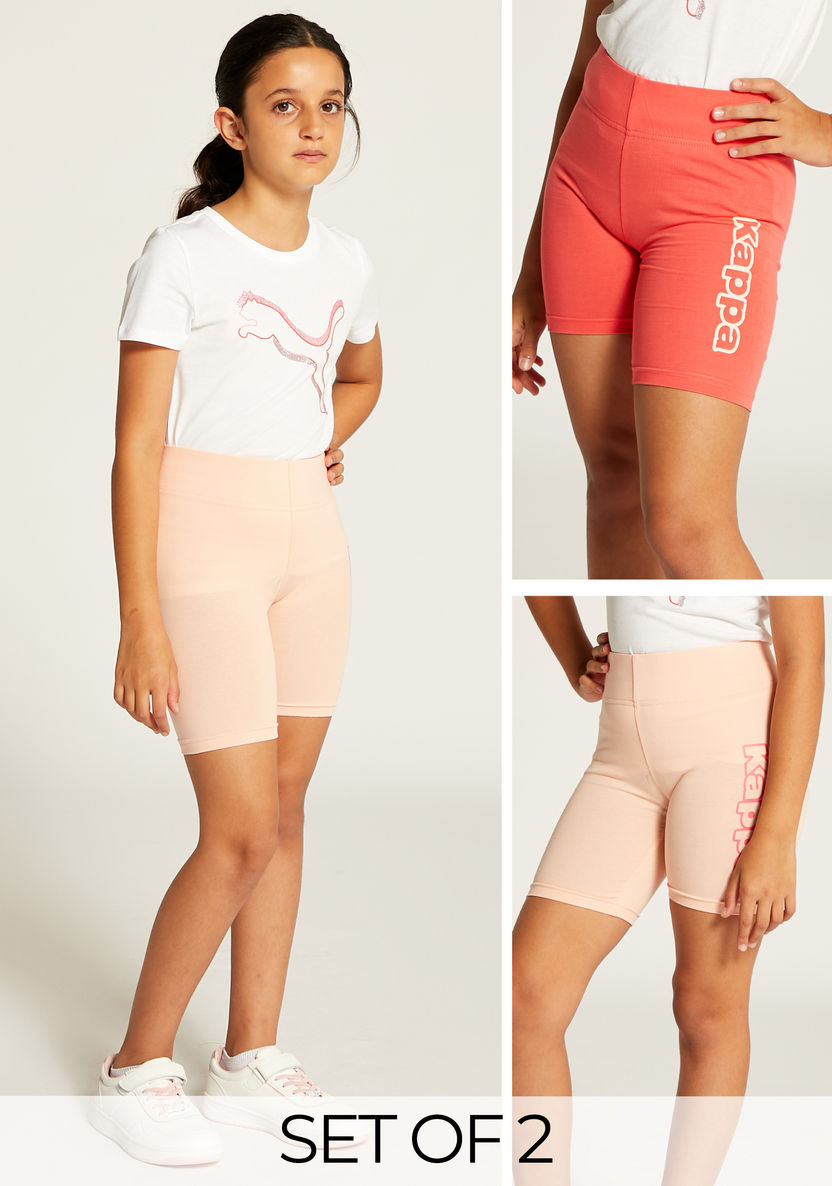 Kappa Printed Mid-Rise Shorts with Elasticated Waistband-Panties-image-0