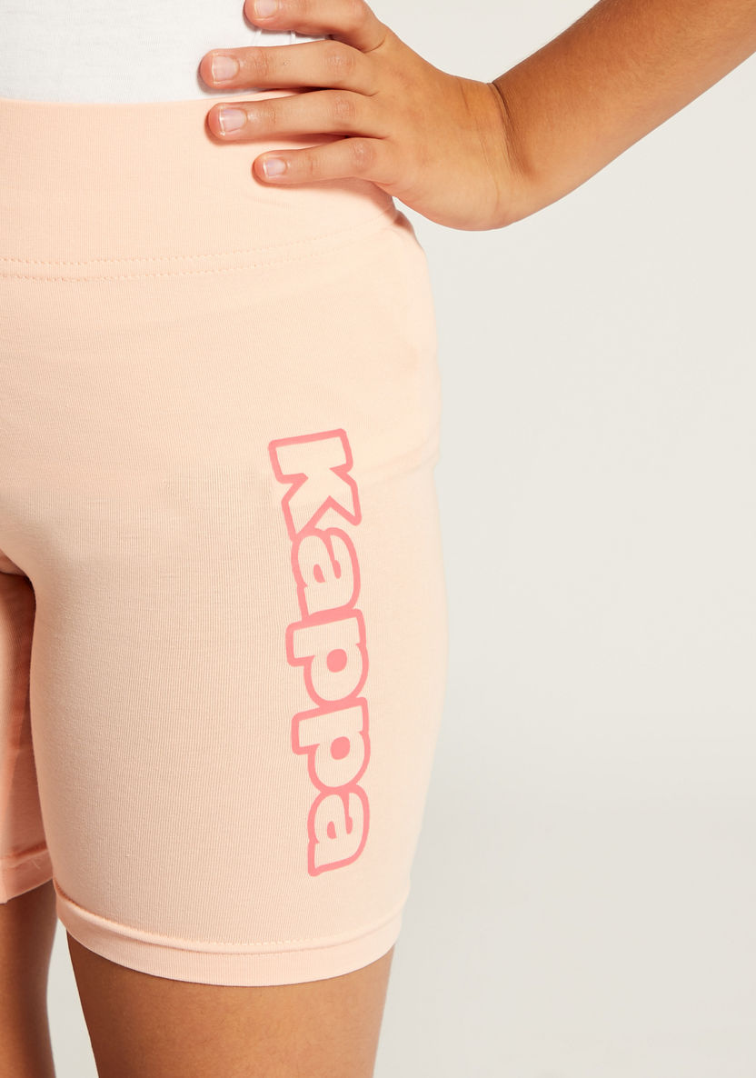 Kappa Printed Mid-Rise Shorts with Elasticated Waistband-Panties-image-4