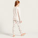 Graphic Print Round Neck T-shirt and Full-Length Pyjama Set-Nightwear-thumbnail-3