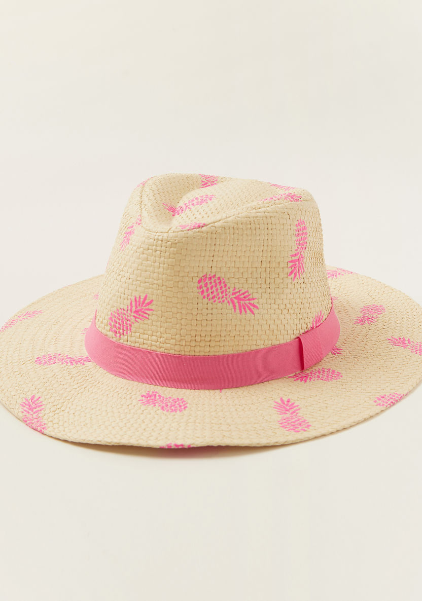 Juniors Pineapple Print Hat-Caps-image-0
