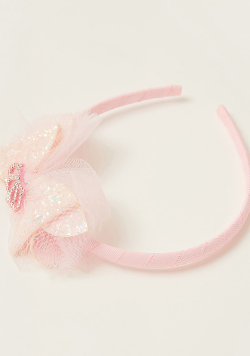 Juniors Headband with Mesh Bow Applique-Hair Accessories-image-1