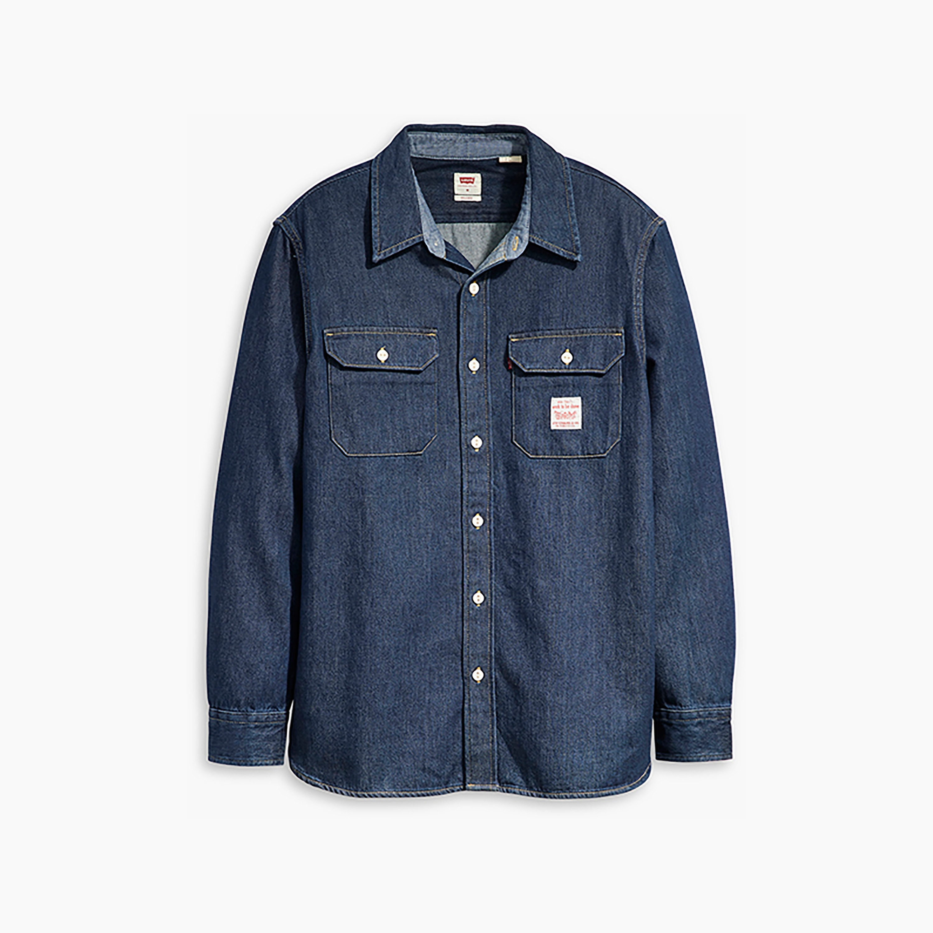 Levi's Plain Point Collar Long Sleeves Casual Shirt-men-clothing-shirts-image-2