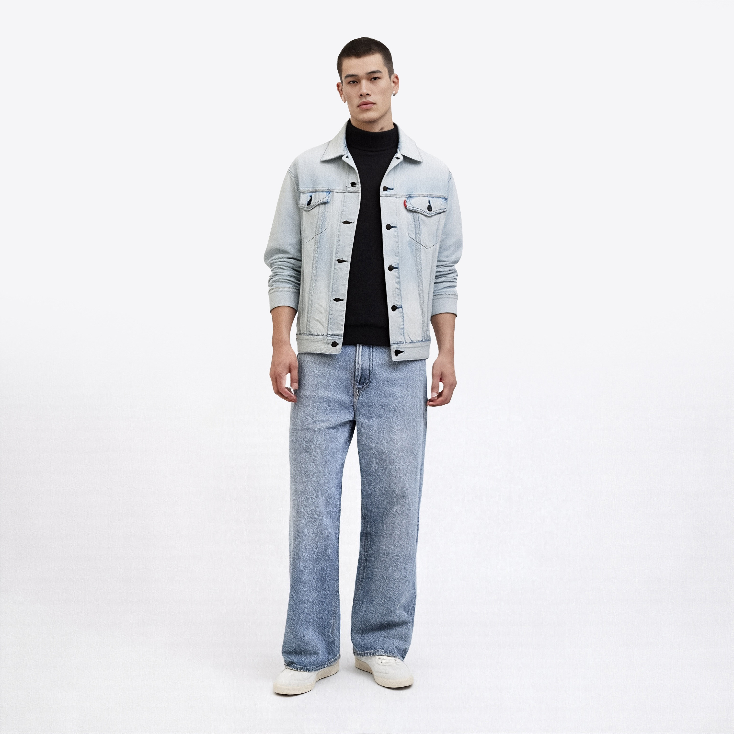 Levi's Plain Collared Long Sleeves Men's Denim Jacket-men-clothing-jacketsandblazers-jackets-image-2