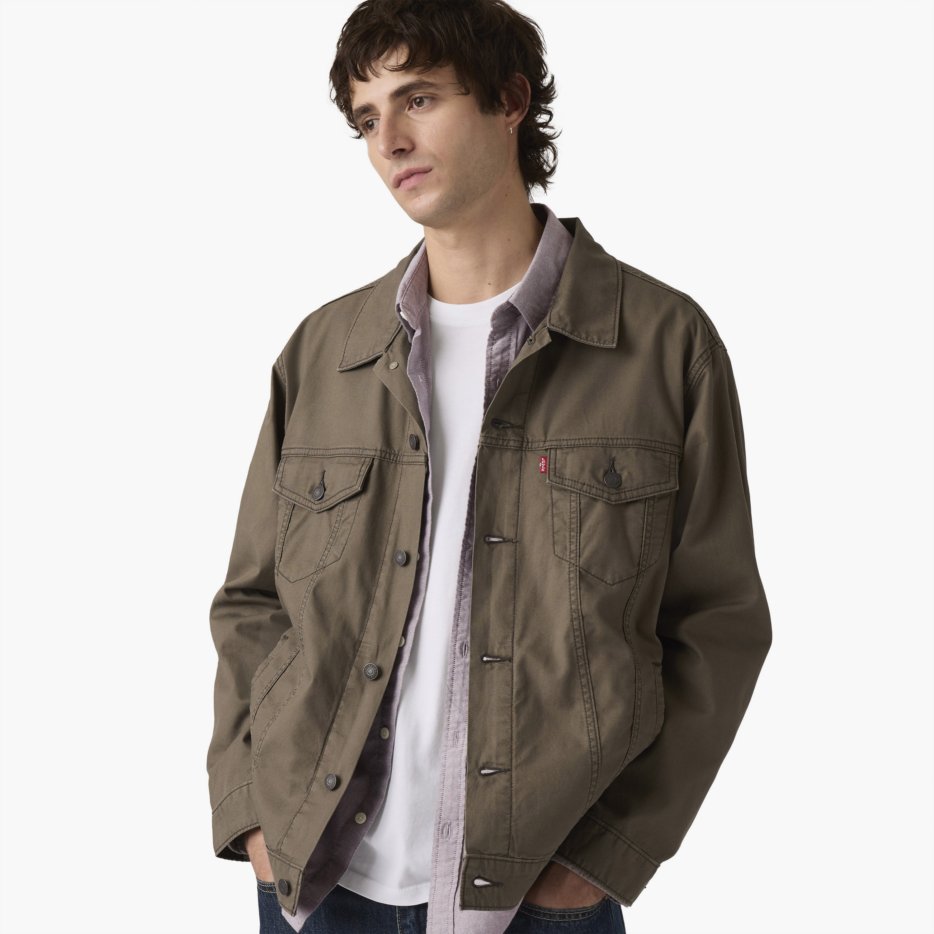 جاكيت "تراكر" رجالي سادة بياقة وأكمام طويلة من ليفايز-men-clothing-jacketsandblazers-jackets-image-2