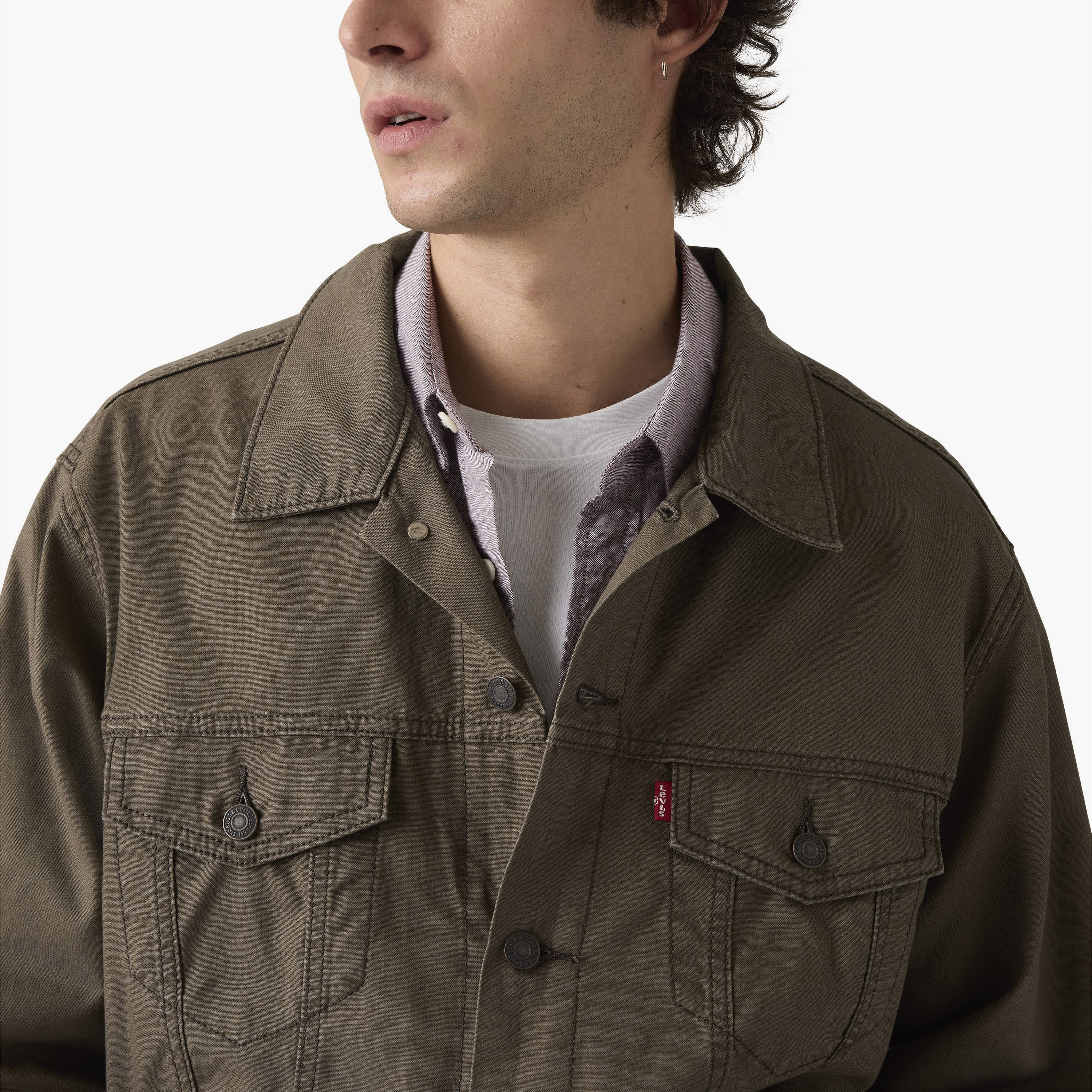 جاكيت "تراكر" رجالي سادة بياقة وأكمام طويلة من ليفايز-men-clothing-jacketsandblazers-jackets-image-3