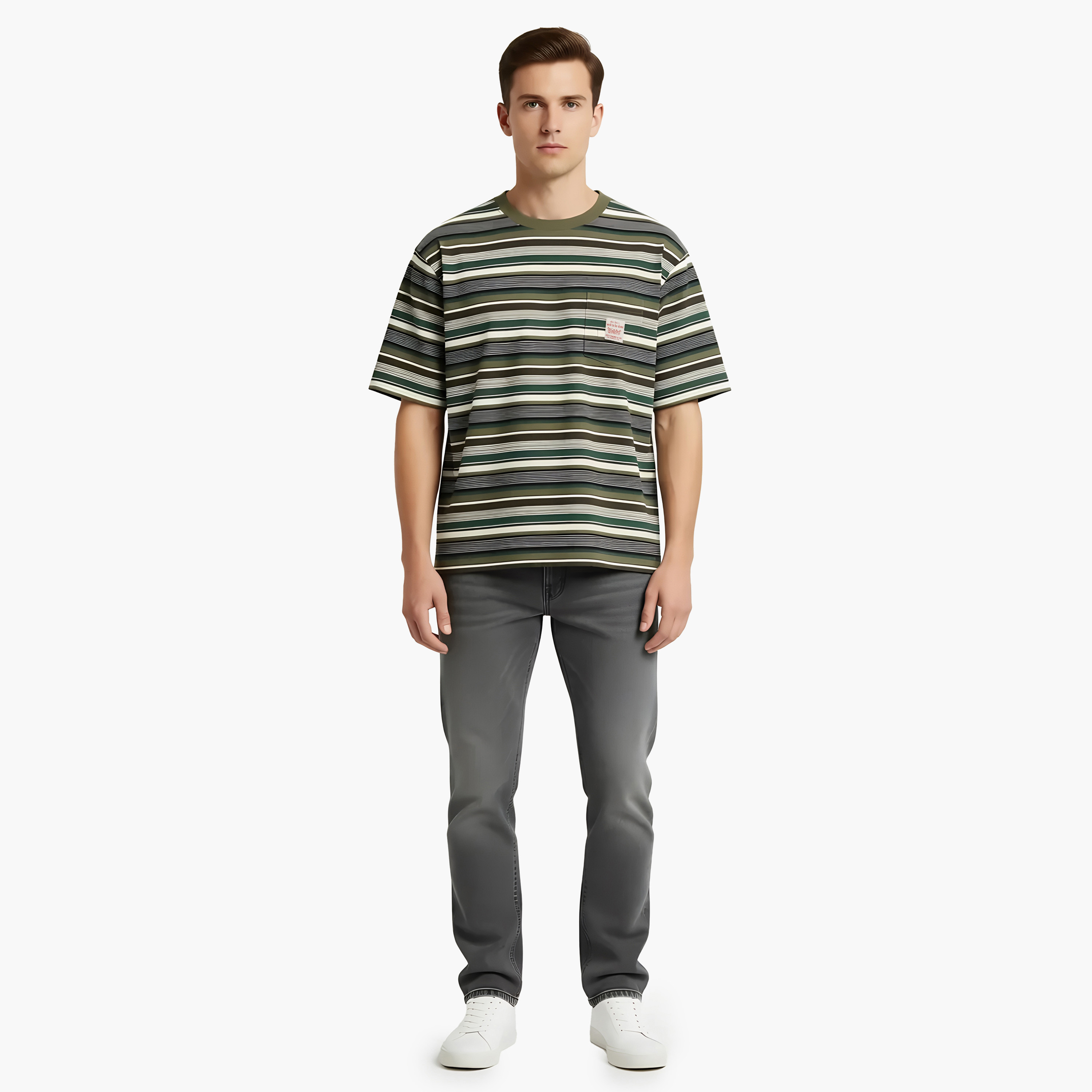 تيشيرت رجالي بياقة دائرية وأكمام قصيرة، بخطوط من ليفايس-men-clothing-tshirtsandpolos-tshirts-image-2