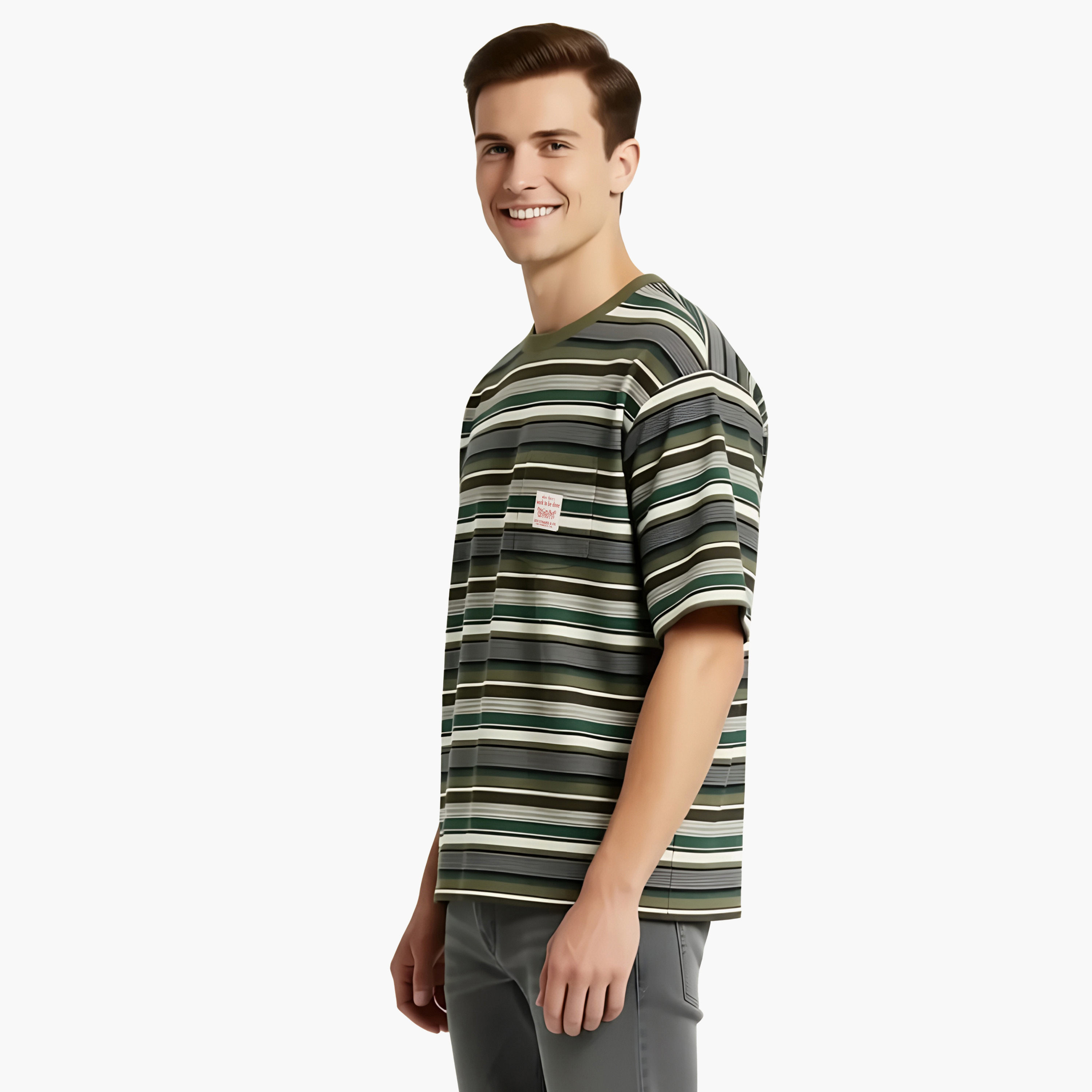 تيشيرت رجالي بياقة دائرية وأكمام قصيرة، بخطوط من ليفايس-men-clothing-tshirtsandpolos-tshirts-image-3