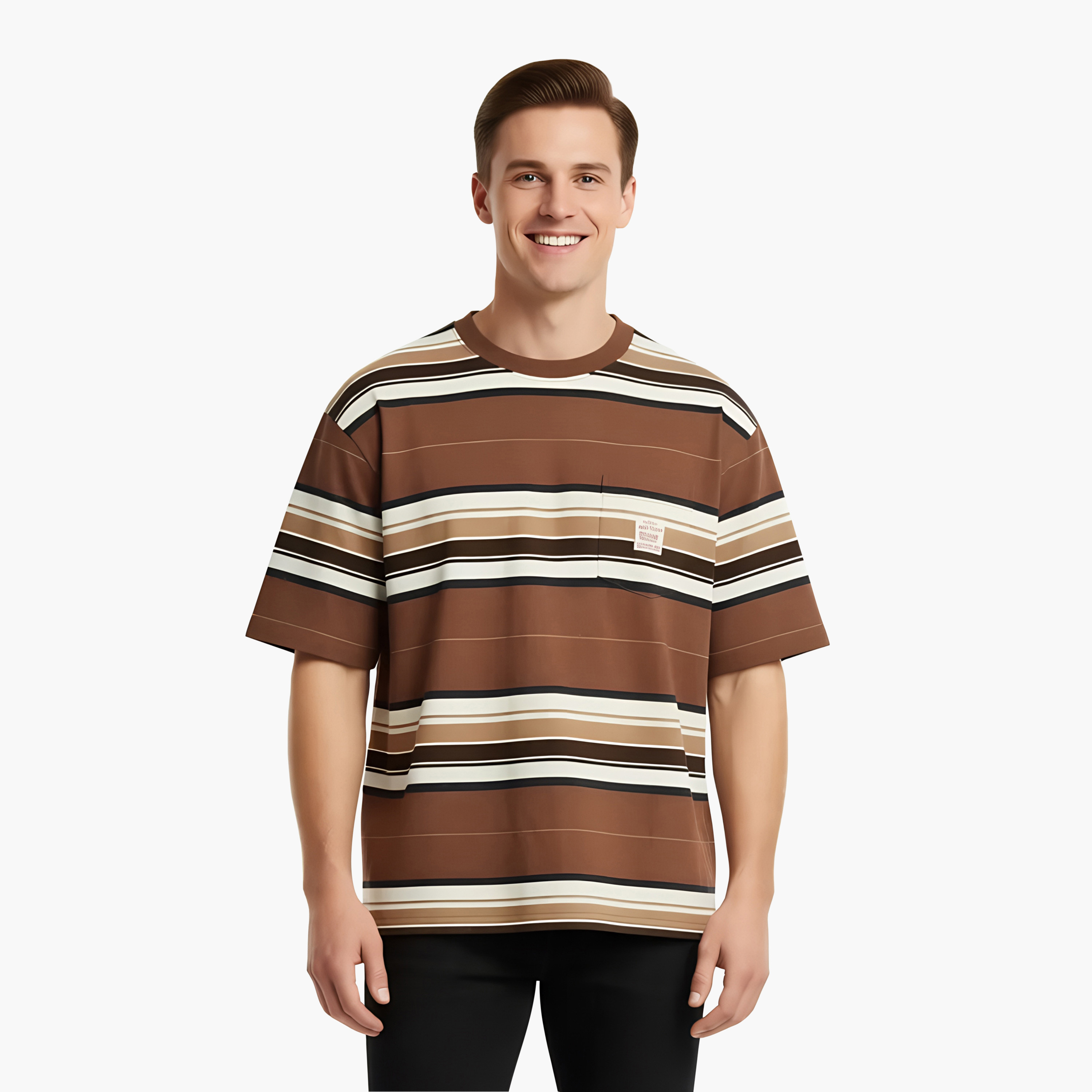 تيشيرت رجالي بياقة دائرية وأكمام قصيرة، بخطوط من ليفايس-men-clothing-tshirtsandpolos-tshirts-image-1