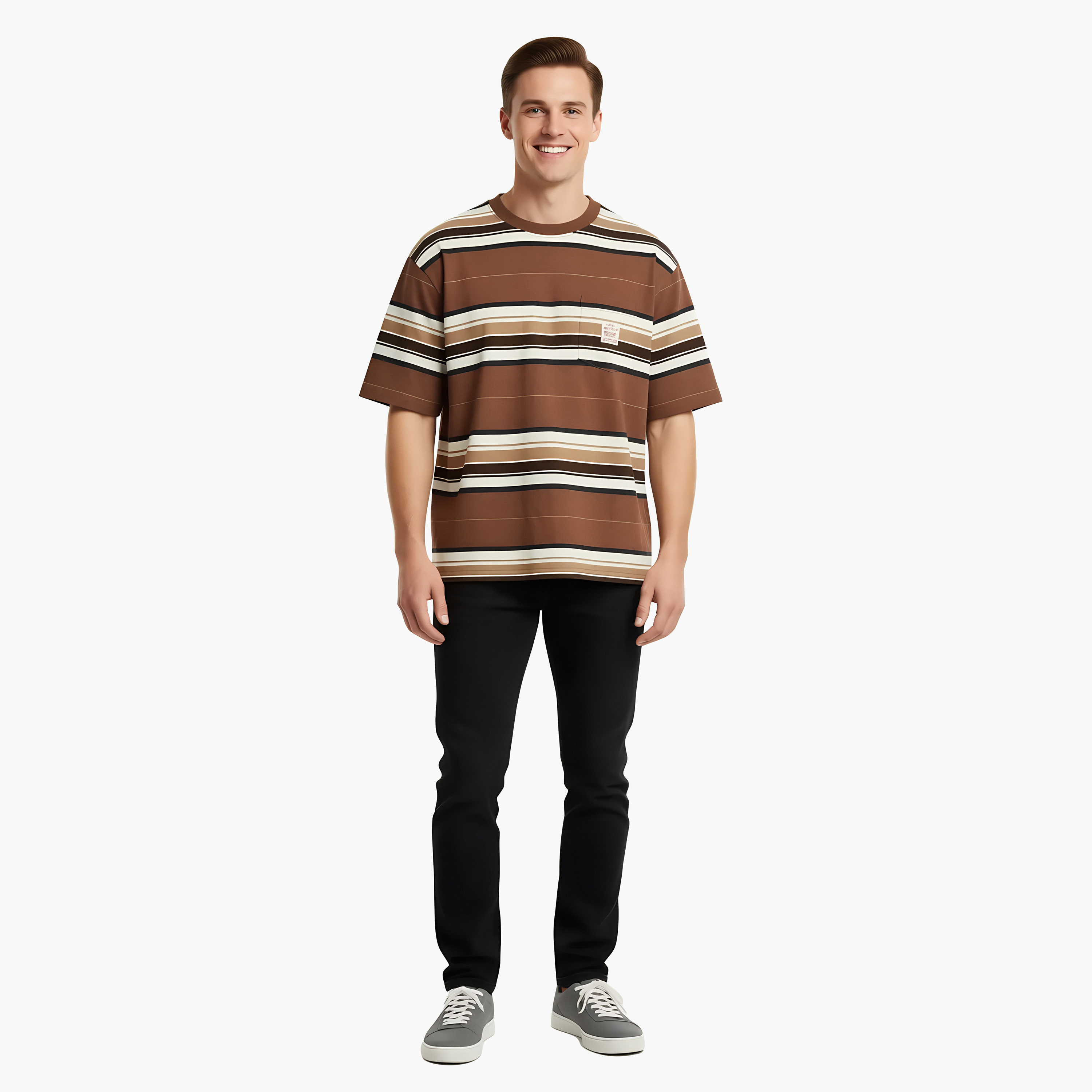 تيشيرت رجالي بياقة دائرية وأكمام قصيرة، بخطوط من ليفايس-men-clothing-tshirtsandpolos-tshirts-image-2