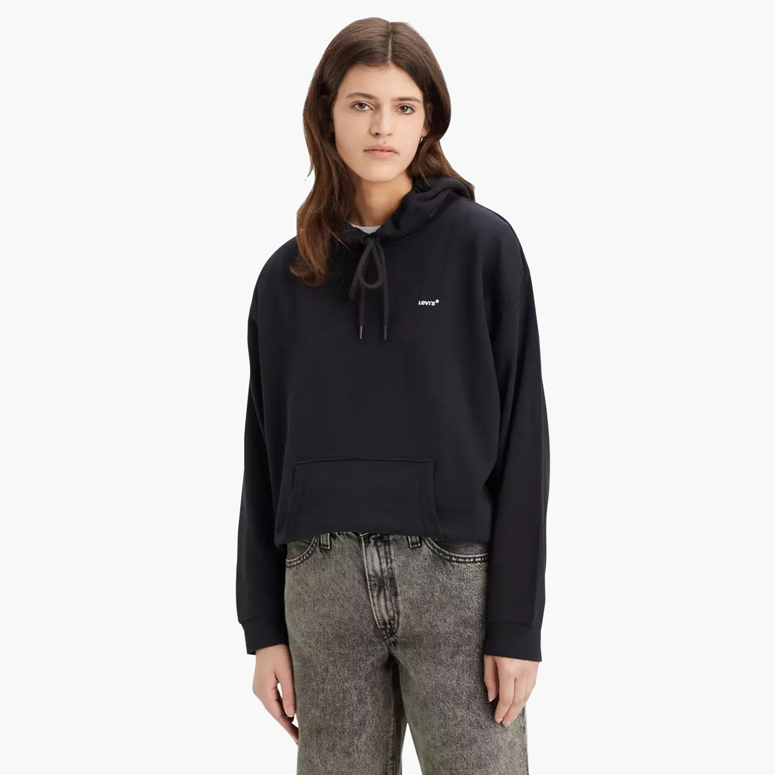 سويت شيرت نسائي سادة بياقة عالية وأكمام طويلة من ليفايس-women-winterwear-hoodiesandsweatshirts-sweatshirts-image-2