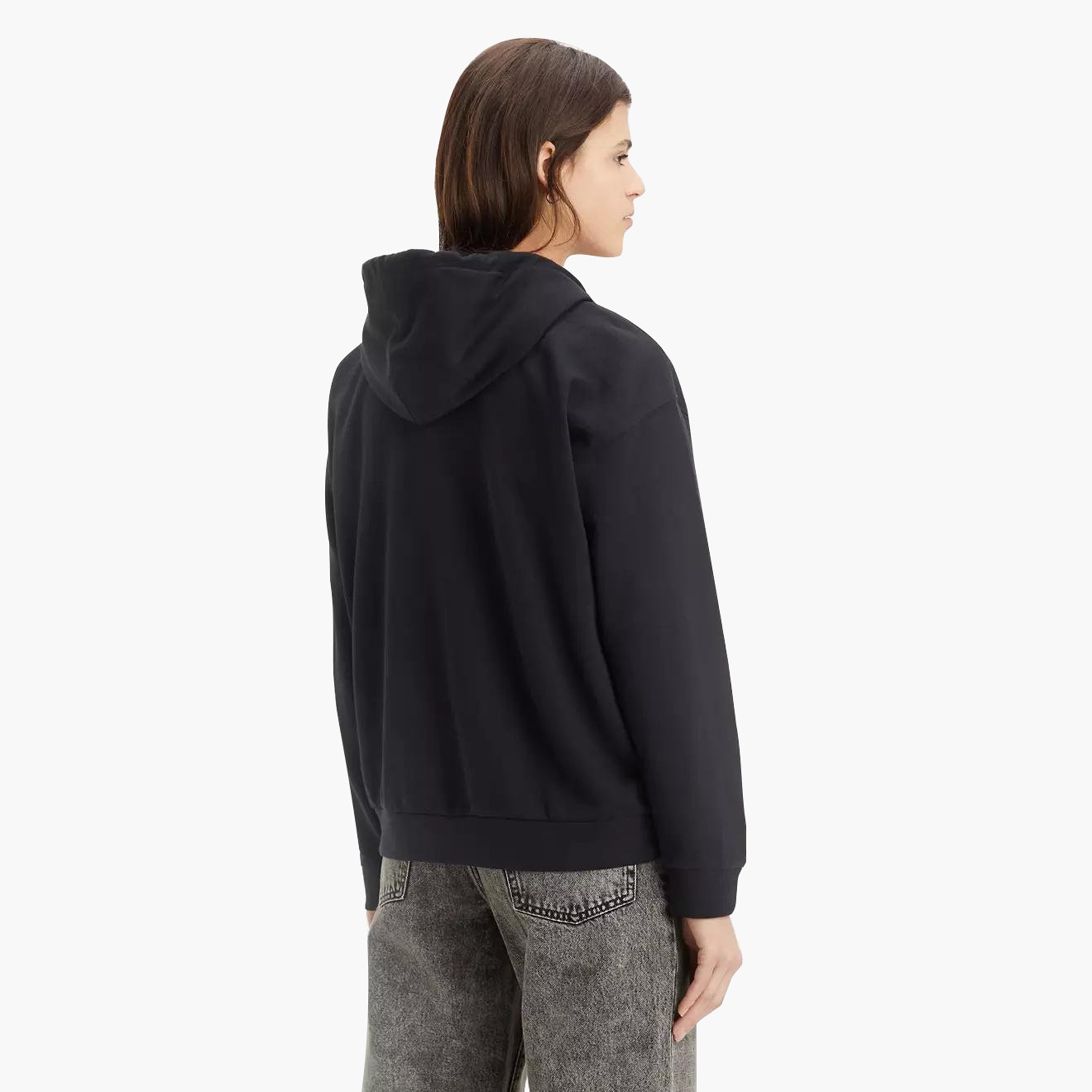 Levi's Plain Hooded Neck Long Sleeves Women's Sweatshirt-women-winterwear-hoodiesandsweatshirts-sweatshirts-image-3