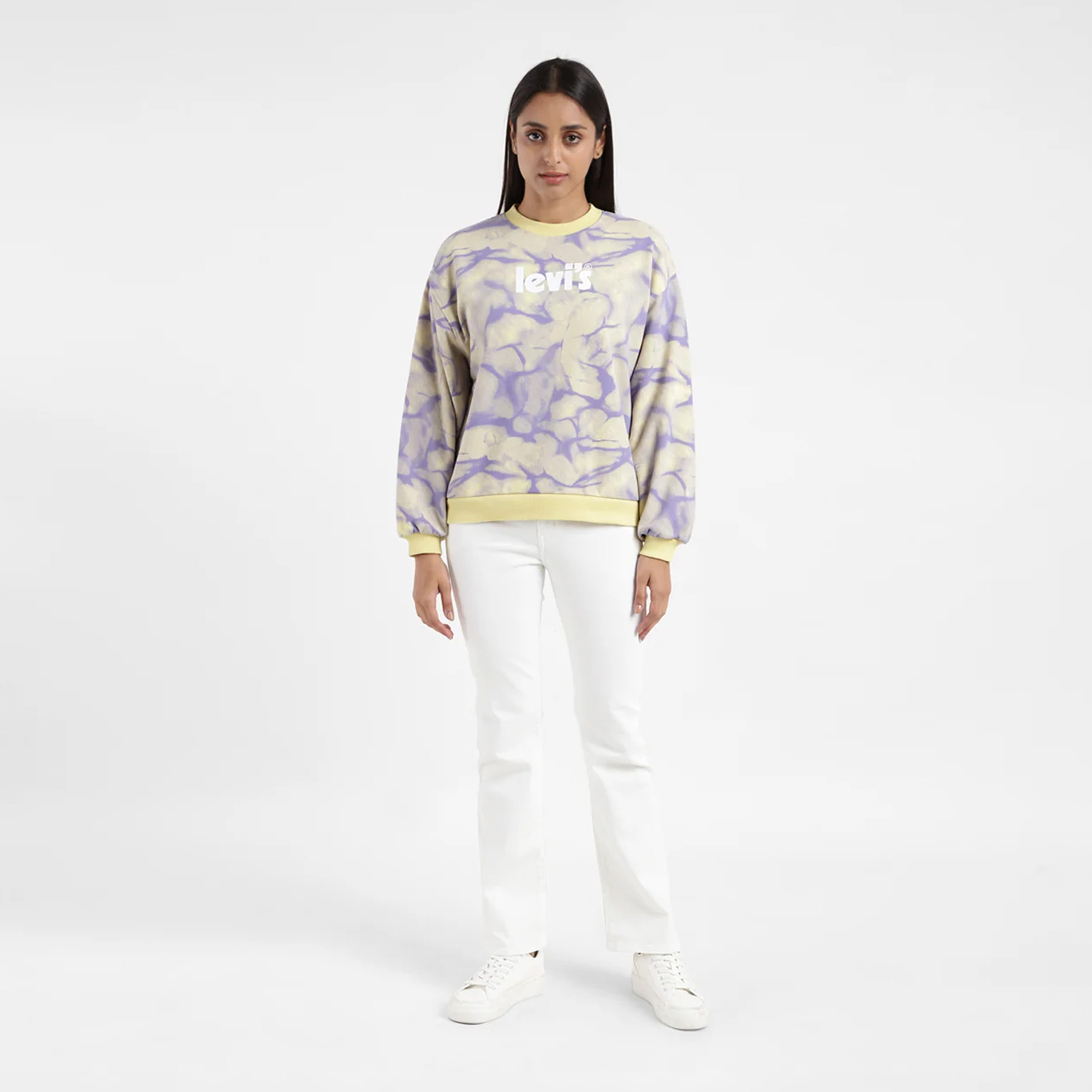 ليفايز- سويت شيرت مطبوع برقبة دائرية وأكمام طويلة-women-clothing-sportswearandactivewear-hoodiesandsweatshirts-image-5