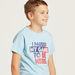 Juniors Graphic Print T-shirt with Round Neck and Short Sleeves-T Shirts-thumbnail-2