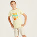 Juniors Graphic Print T-shirt with Crew Neck and Short Sleeves-T Shirts-thumbnail-1