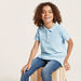 Juniors Solid Polo T-shirt with Short Sleeves-T Shirts-thumbnail-1