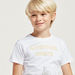 Juniors Printed Round Neck T-shirt with Short Sleeves-T Shirts-thumbnail-2