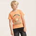 Juniors Graphic Print Round Neck T-shirt with Short Sleeves-T Shirts-thumbnail-1