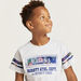 Juniors Graphic Print Round Neck T-shirt with Short Sleeves-T Shirts-thumbnail-2