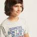 Juniors Printed Round Neck T-shirt with Short Sleeves-T Shirts-thumbnail-1