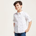 Juniors All-Over Print Shirt with Spread Collar and Long Sleeves-Shirts-thumbnail-0
