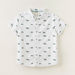 Juniors All-Over Print Shirt with Spread Collar and Short Sleeves-T Shirts-thumbnail-0