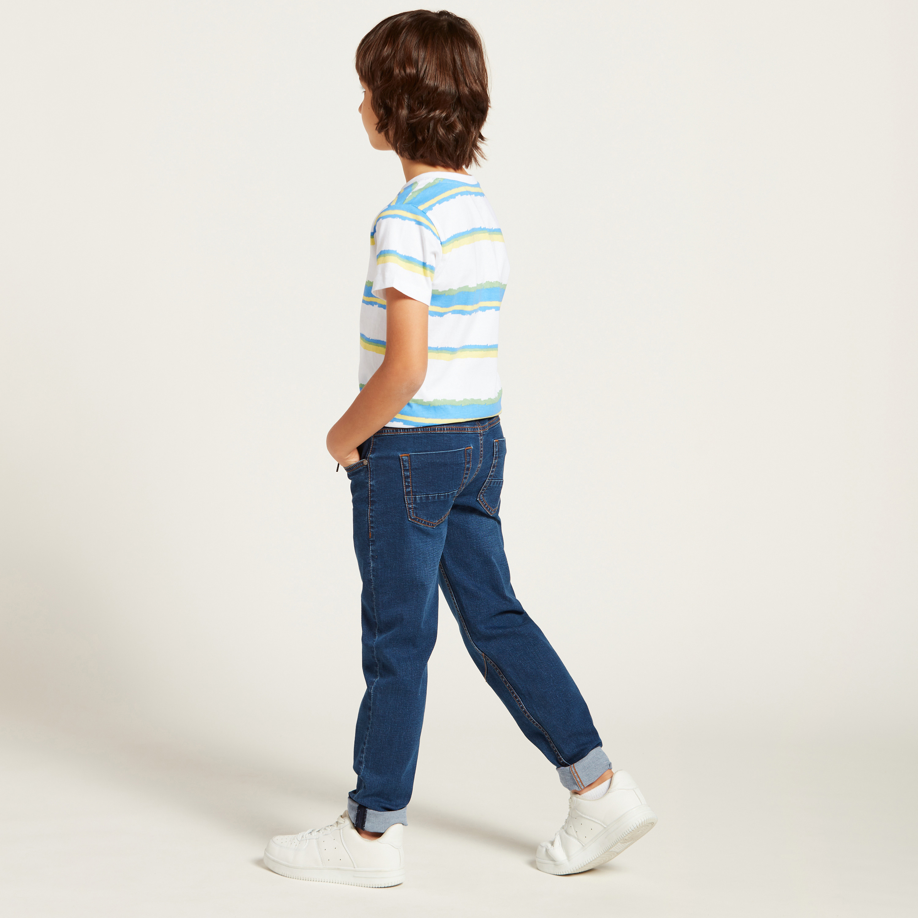 بنطلون جينز عادي برباط للأولاد من جونيورز-boys-clothing-bottoms-jeans-image-4