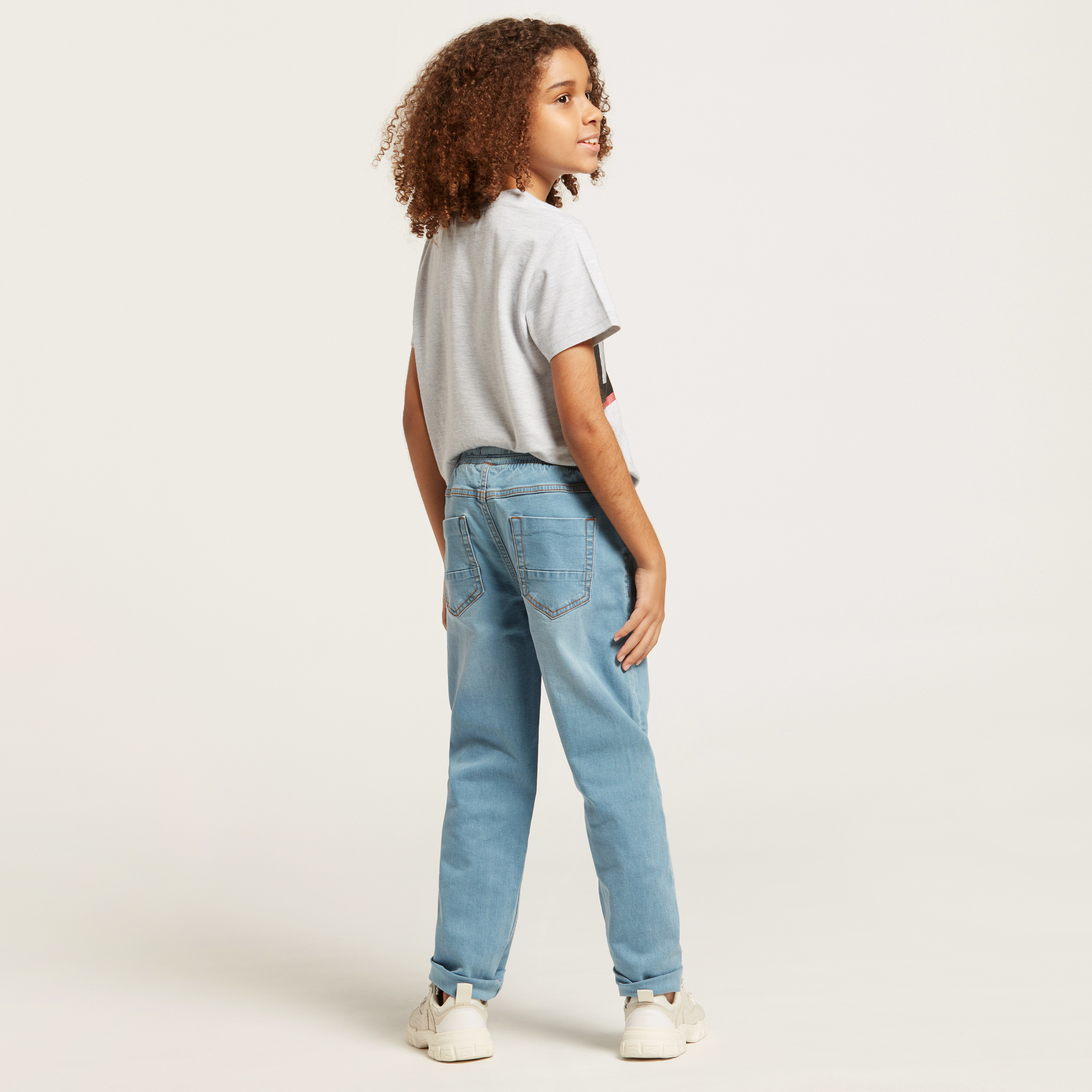 بنطلون جينز عادي برباط للأولاد من جونيورز-boys-clothing-bottoms-jeans-image-4