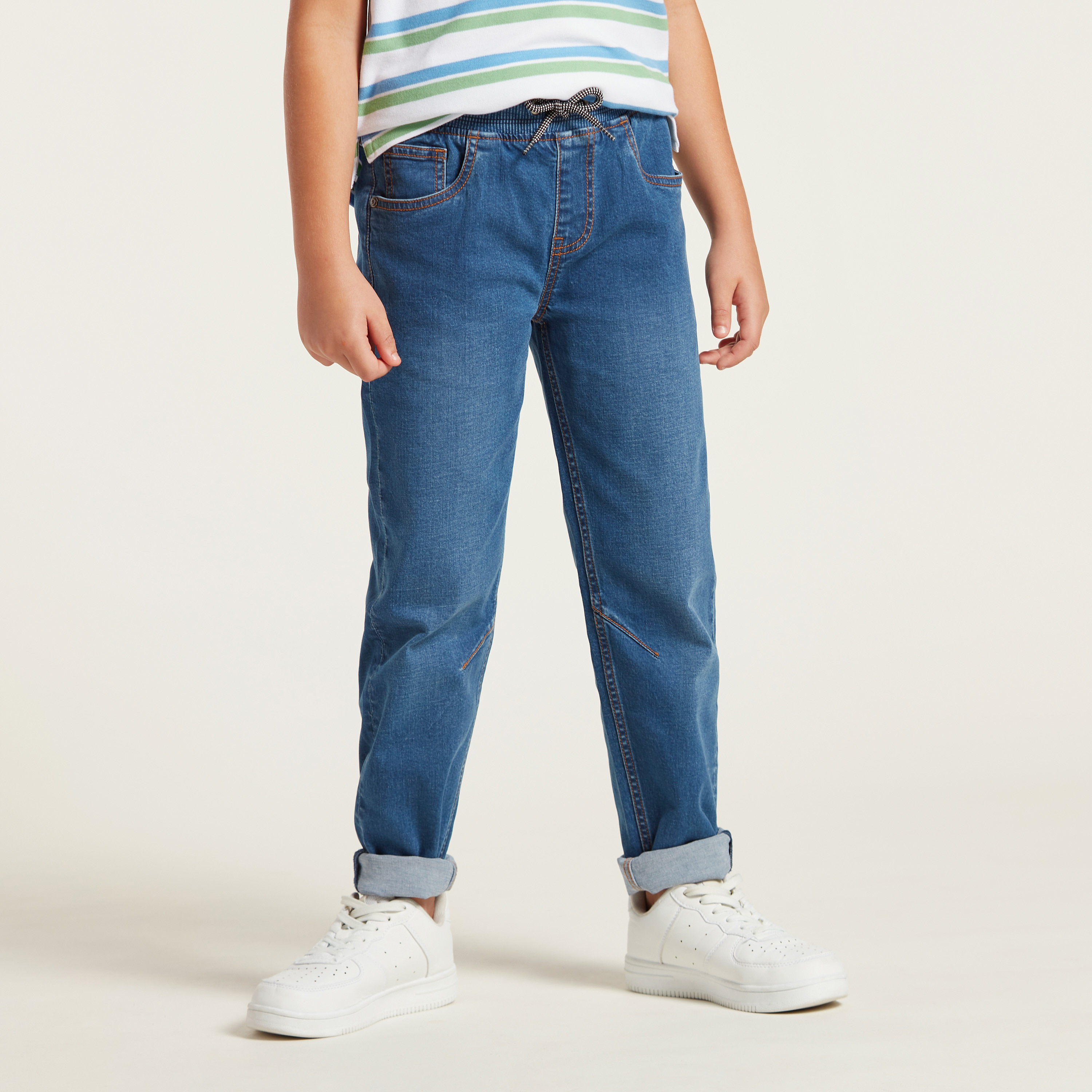 Juniors Boys Drawstring Regular Jeans-boys-clothing-bottoms-jeans-image-2