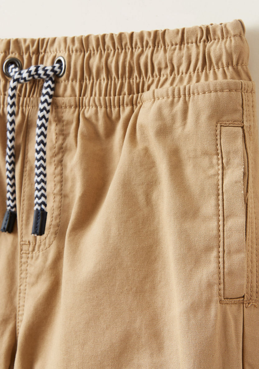 Juniors Solid Shorts with Pockets and Drawstring-Shorts-image-1
