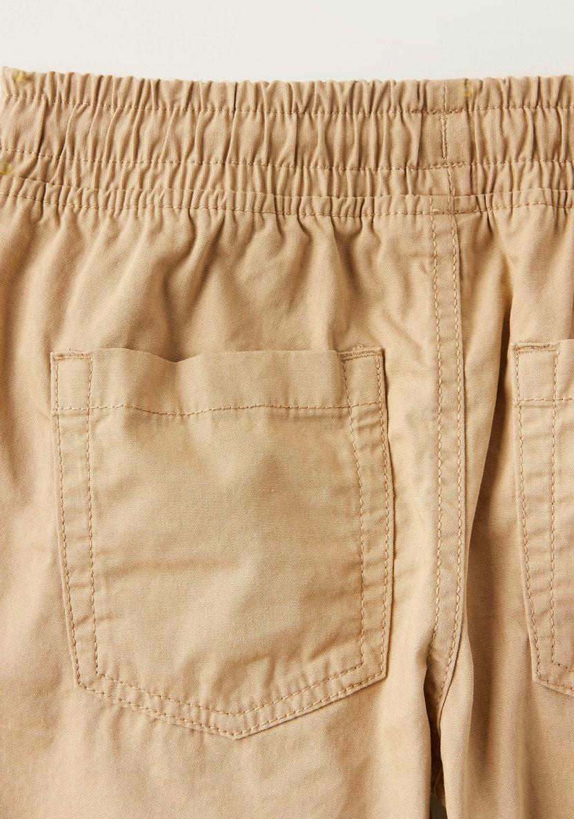 Juniors Solid Shorts with Pockets and Drawstring-Shorts-image-2