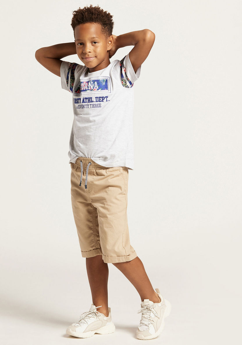 Juniors Solid Shorts with Pockets and Drawstring-Shorts-image-0
