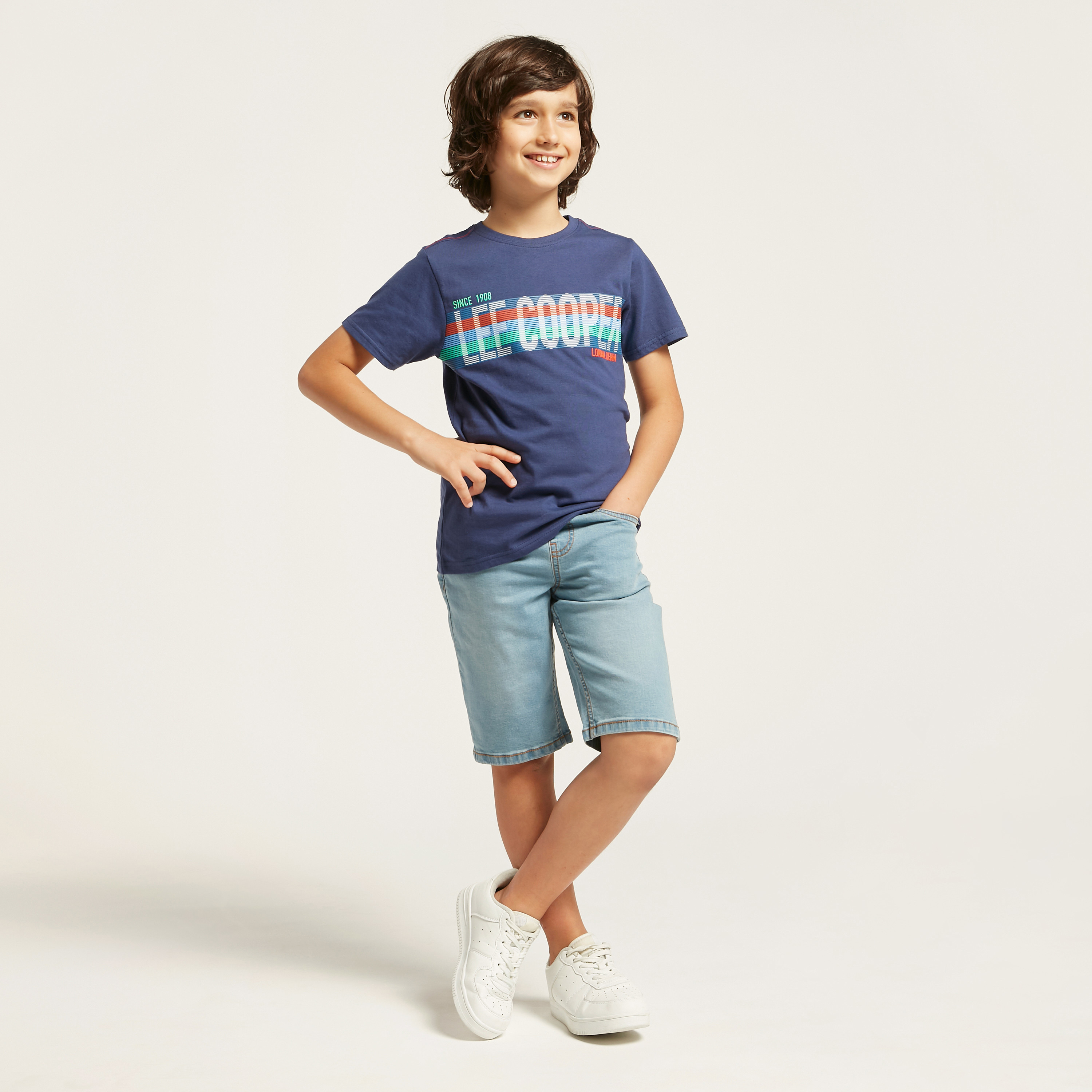 Juniors Regular Fit Denim Shorts-boys-clothing-bottoms-shorts-image-1
