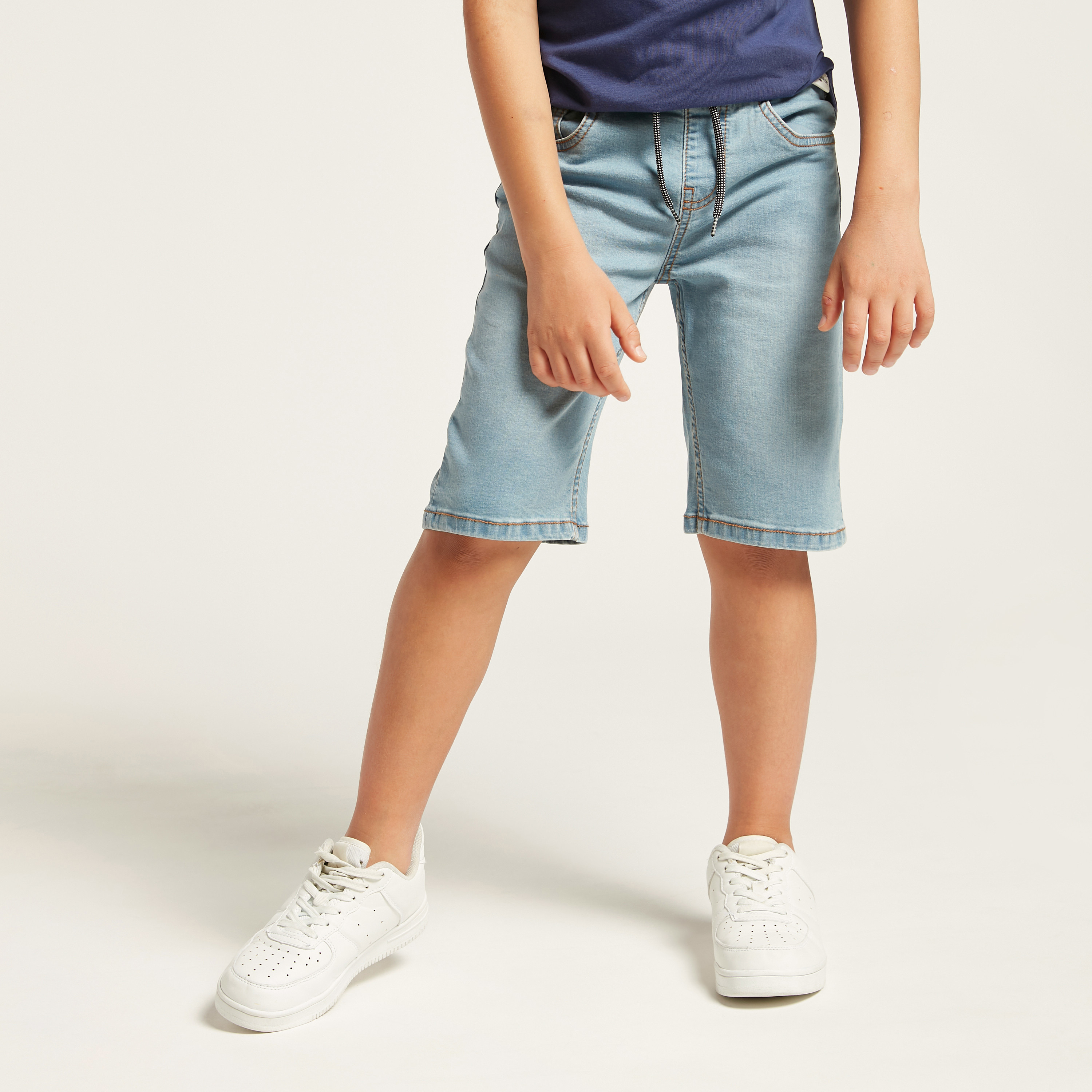 Juniors Regular Fit Denim Shorts-boys-clothing-bottoms-shorts-image-2