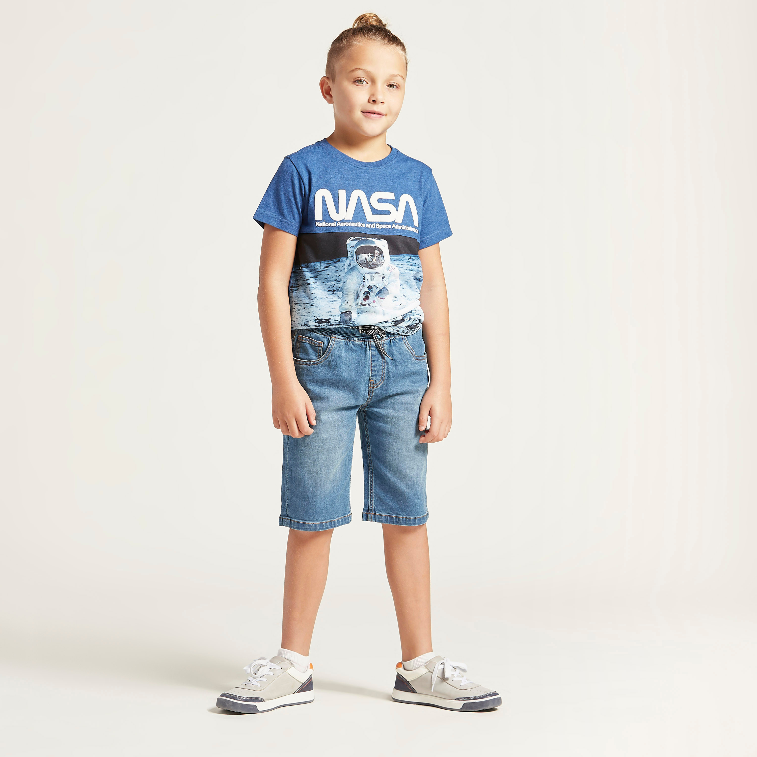 Juniors Regular Fit Denim Shorts-boys-clothing-bottoms-shorts-image-3